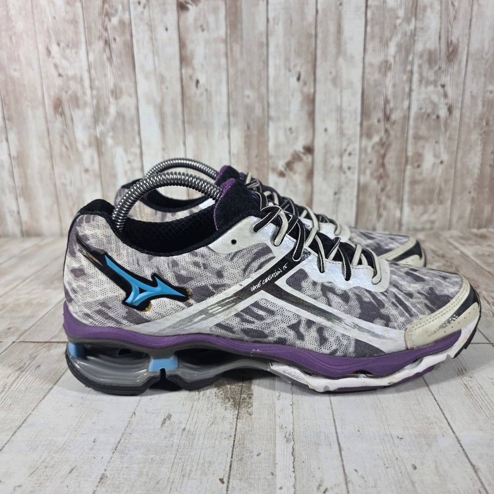 Mizuno Wave Creation 15 Womens 9 Running Shoes Leopard Print J1GD140130